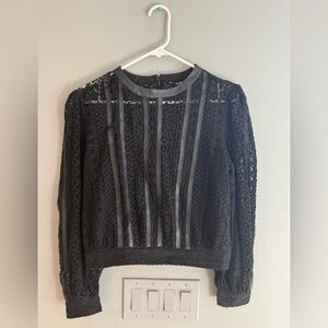 Express Black Lace Women's Top